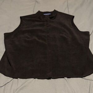 Karen Scott Stretch Black Vest, Size 18